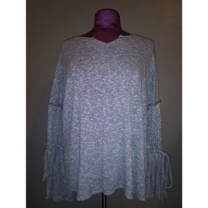 Hummingbird Waffle Knit Boho Shirt